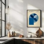 bauhaus print blue geometric shape design 5