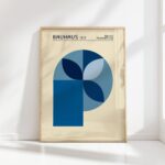 bauhaus print blue geometric shape design 8