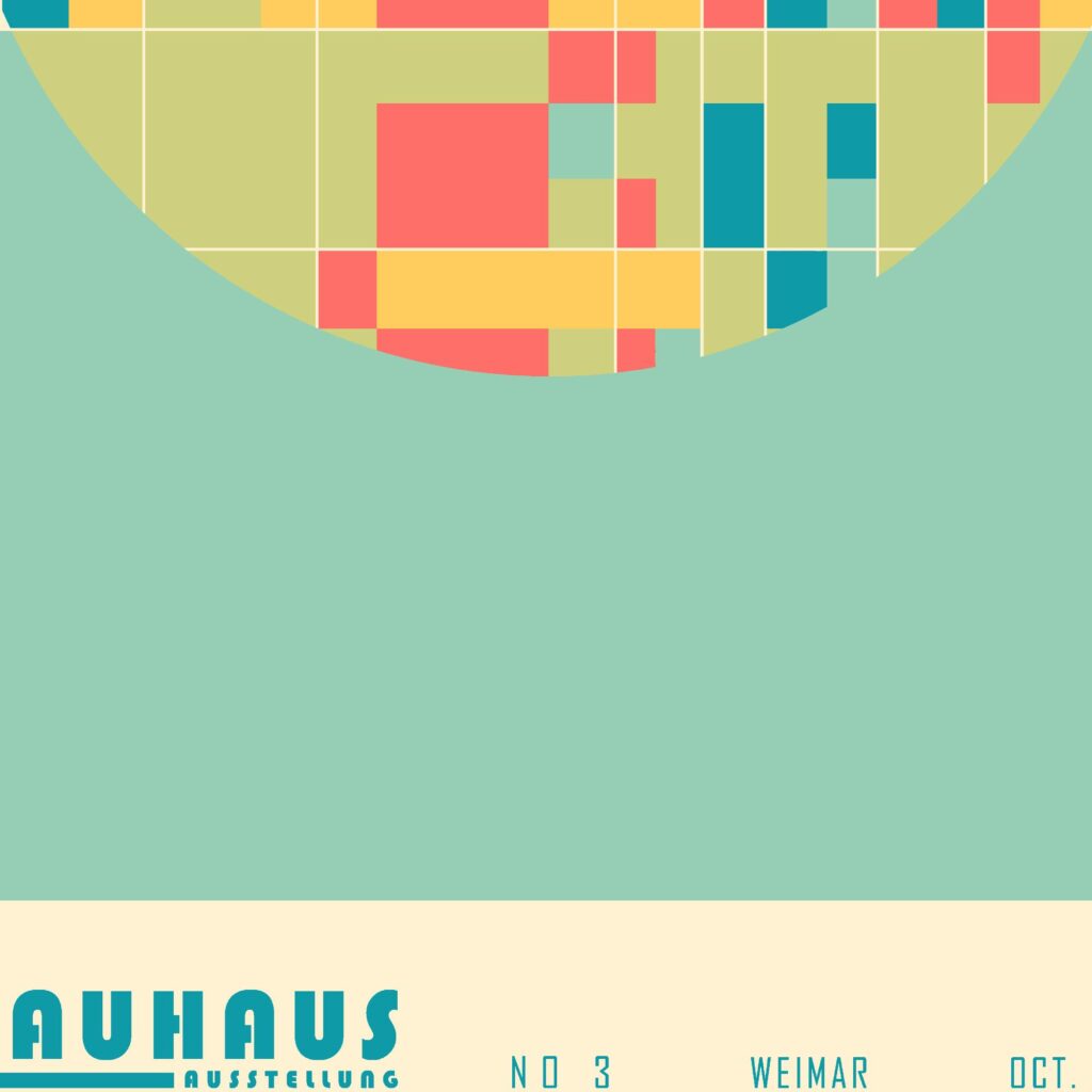 bauhaus print blue geometric simplistic design 4