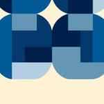 bauhaus print blue overlap geometric shapes 4