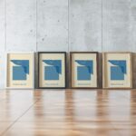 bauhaus print blue wave abstract minimalist art 2