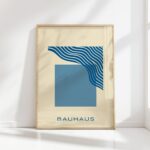 bauhaus print blue wave abstract minimalist art 8