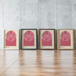 bauhaus print bold red geometric shapes 2