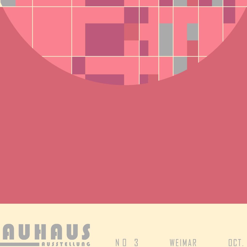 bauhaus print bold red geometric shapes 4