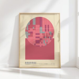 bauhaus print bold red geometric shapes 8
