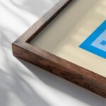 bauhaus print cool blue geometric blocks design 3