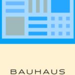 bauhaus print cool blue geometric blocks design 4