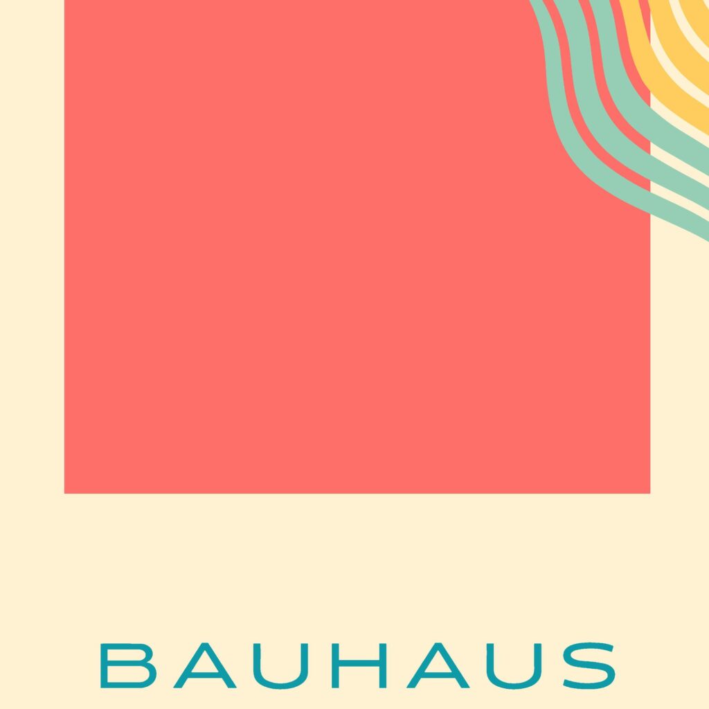 bauhaus print coral with wavy line pattern 4