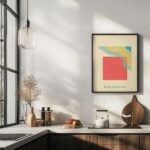 bauhaus print coral with wavy line pattern 5