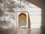bauhaus print earth tone archway graphic art