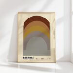 bauhaus print earth tone archway graphic art 8