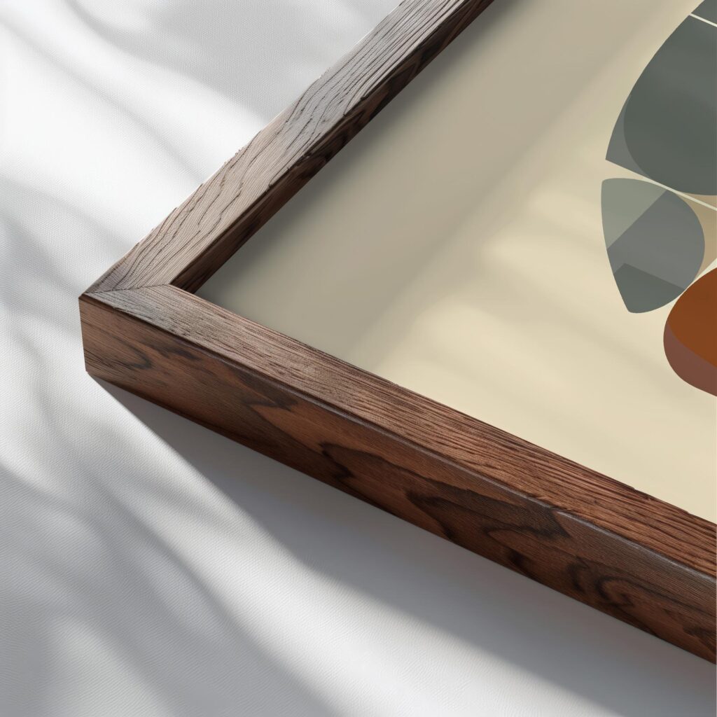 bauhaus print earth tones geometric harmony 3