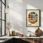 bauhaus print earth tones geometric harmony 5