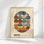 bauhaus print earth tones geometric harmony 8