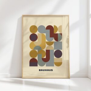 bauhaus print earth tones tiles