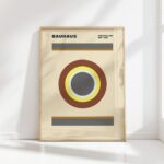 bauhaus print earth tones tones geometric circles