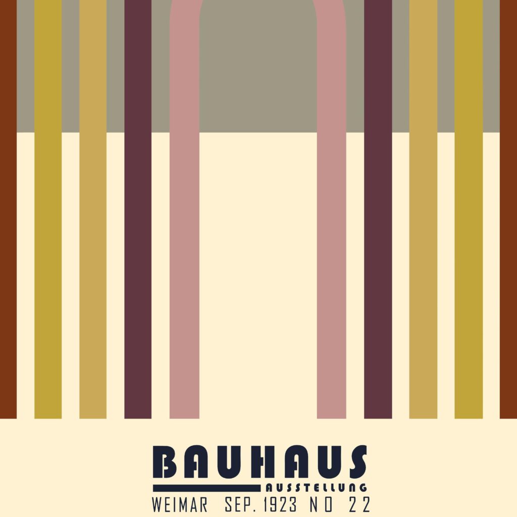 bauhaus print earthy tones arch design 4