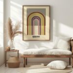 bauhaus print earthy tones arch design 6