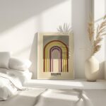 bauhaus print earthy tones arch design 7