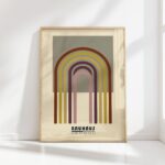 bauhaus print earthy tones arch design 8