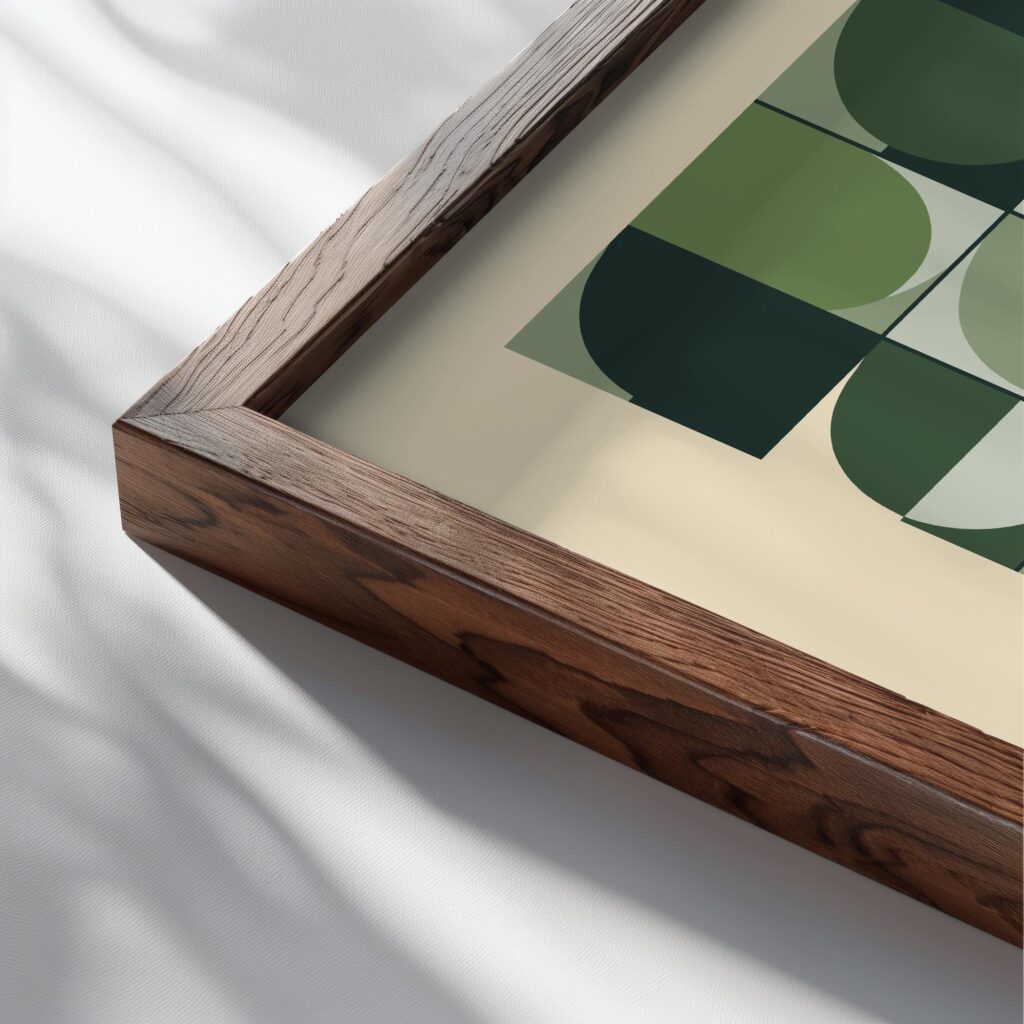 bauhaus print green geometric pattern design 3