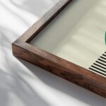 bauhaus print green geometric stripe pattern 3