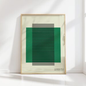 bauhaus print green striped geometric design 8