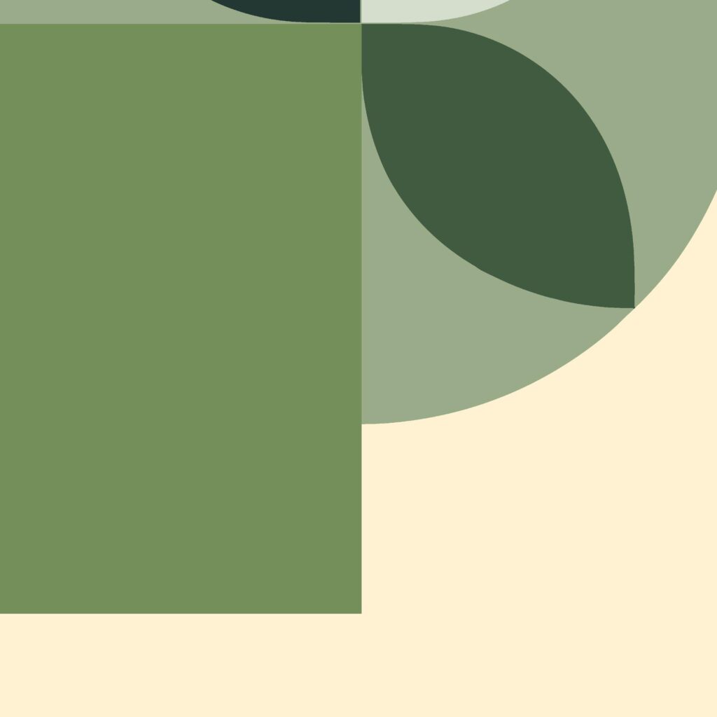 bauhaus print green toned geometric shapes design 4