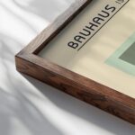 bauhaus print green tones geometric blocks 3