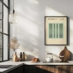 bauhaus print green tones geometric blocks 5