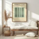 bauhaus print green tones geometric blocks 6