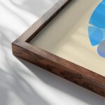 bauhaus print in blue tones with geometric design 3