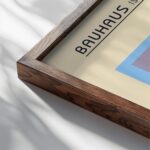 bauhaus print in blue with geometric stripes 3