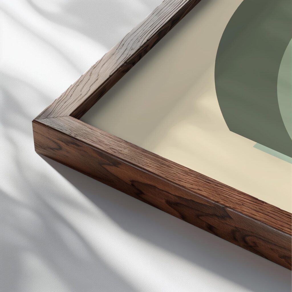 bauhaus print in cool tones with geometric arches 3