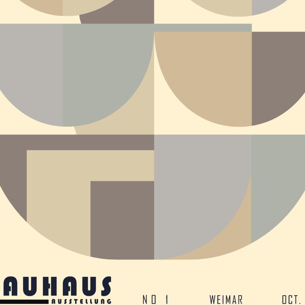 bauhaus print in cool tones with geometric shapes 4