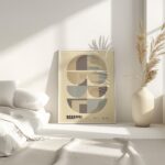 bauhaus print in cool tones with geometric shapes 7