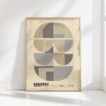 bauhaus print in cool tones with geometric shapes 8