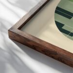 bauhaus print in green tones geometric pattern 3