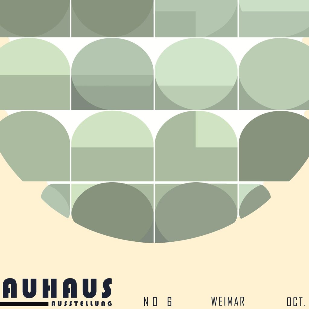 bauhaus print in neutral tones geometric shapes 4
