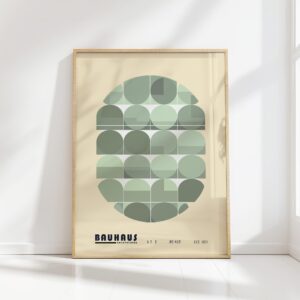 bauhaus print in neutral tones geometric shapes 8