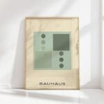 bauhaus print in neutral tones with geometric shapes 2