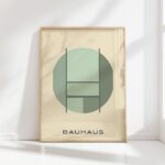 bauhaus print in pastel tones simple elegant design