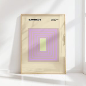 bauhaus print in pastel tones with geometric design
