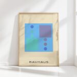 bauhaus print in pastel tones with geometric shapes 2
