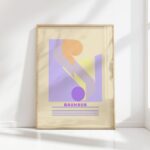 bauhaus print in pastel tones with geometric shapes 3