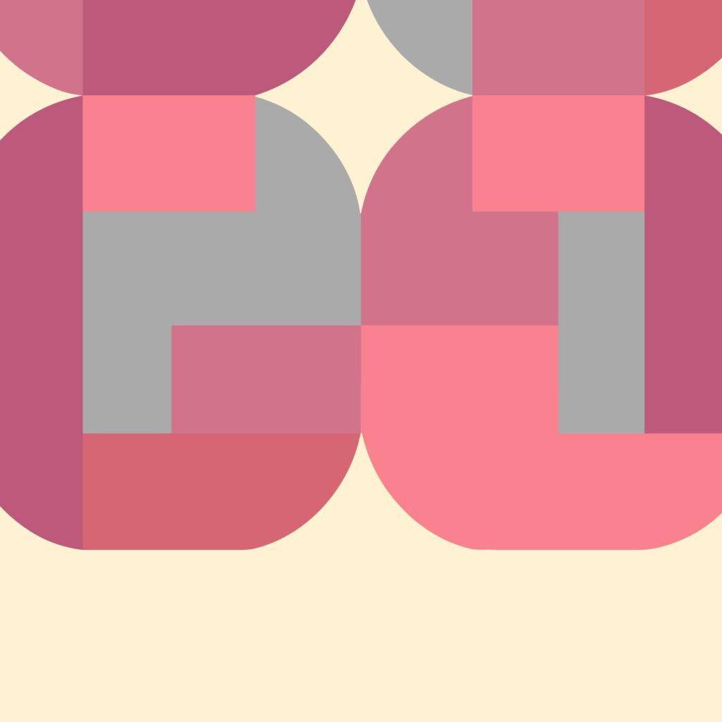 bauhaus print in pink gray geometric design 4