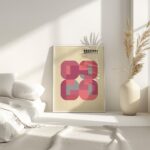 bauhaus print in pink gray geometric design 7