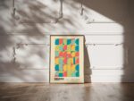 bauhaus print in primary colors bold geometry