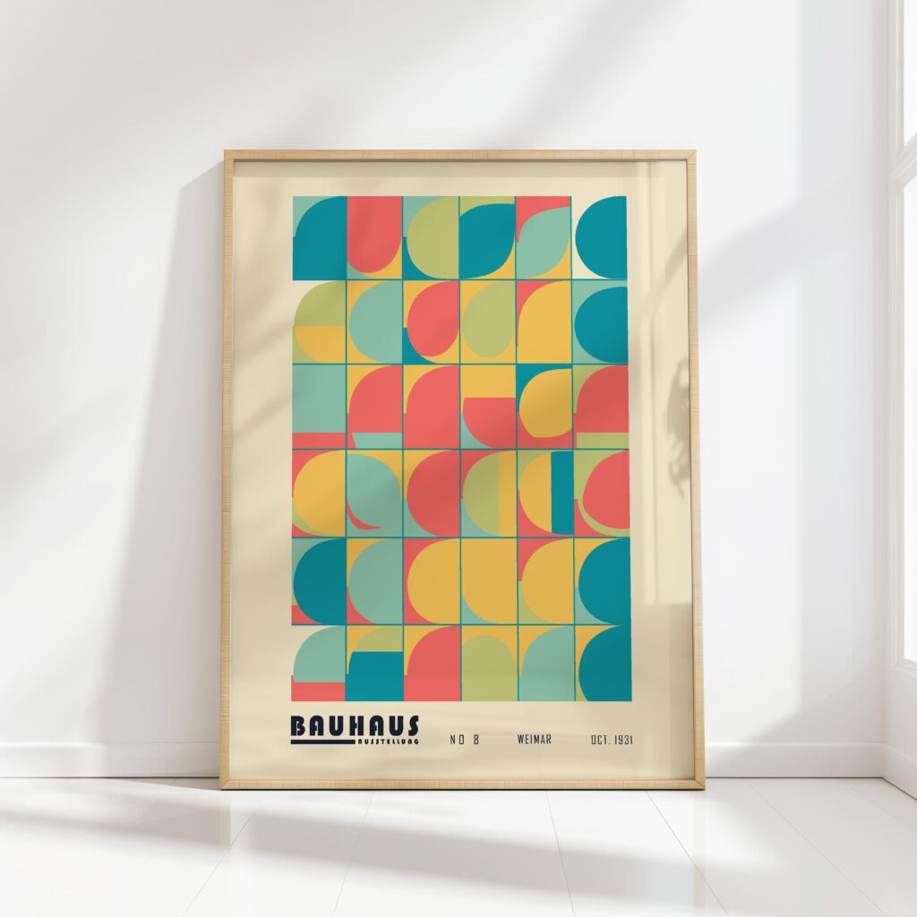 bauhaus print in primary colors bold geometry 8
