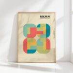 bauhaus print in warm tones with geometric blocks 8